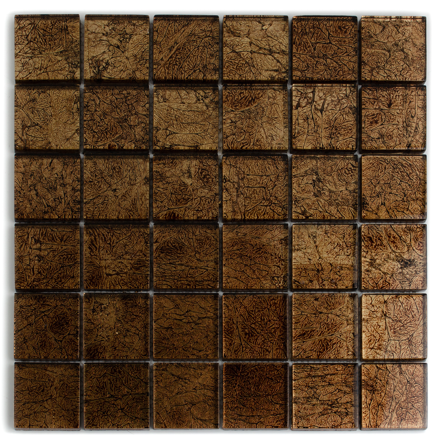 Glasmosaik Braun Metalloptik Aaliyah 48x48mm 1 Paket-BEN10218.1 Glasmosaik Braun Metalloptik Aaliyah 48x48mm 1 Paket-BEN10218.1