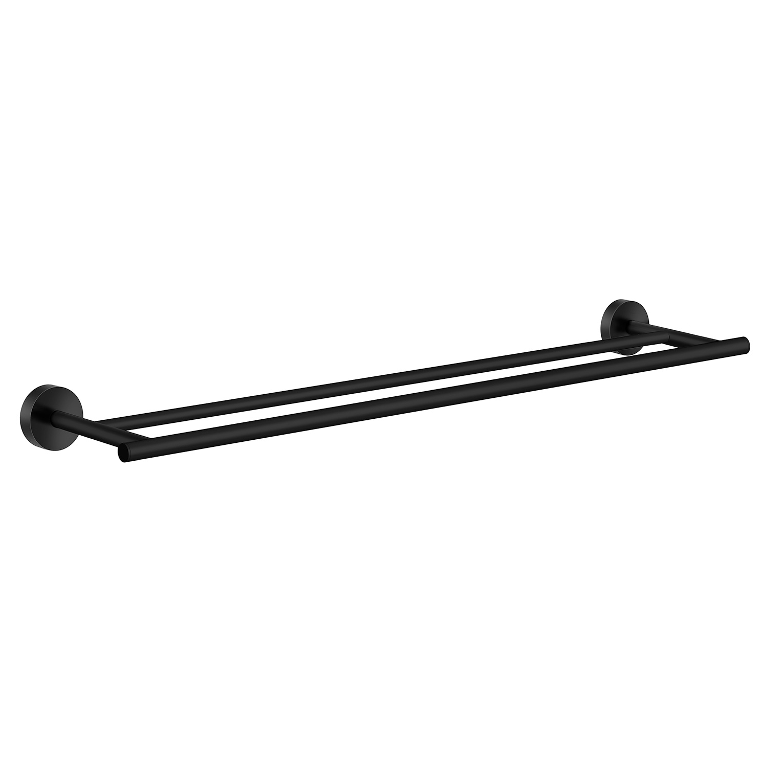 Smedbo Home Serie Bad Accessoires Messing Schwarz Doppelte Handtuchstange