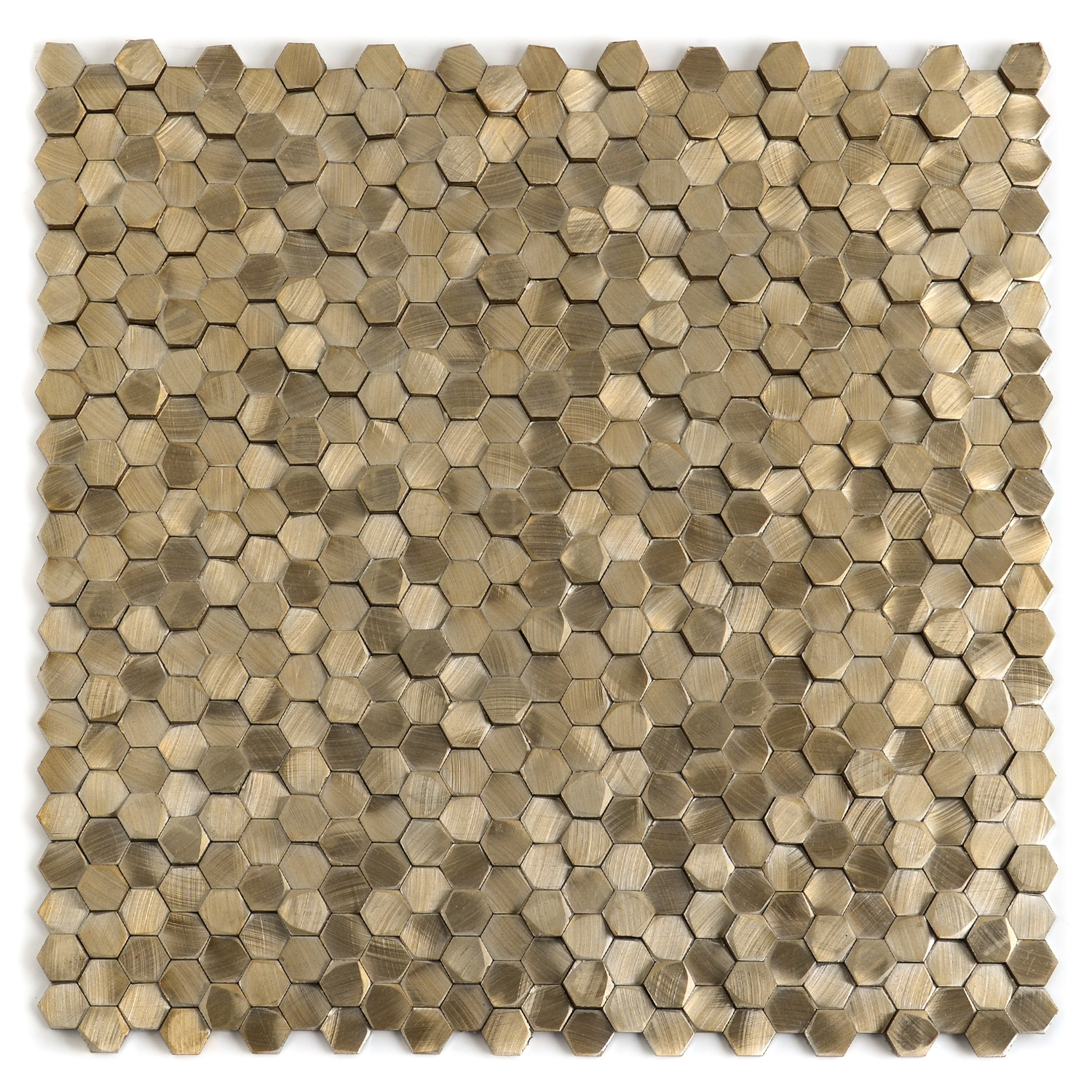 Aluminium Mosaikfliesen Medlen Kupfer Gebürstet  3D Matte-BEN10213.3