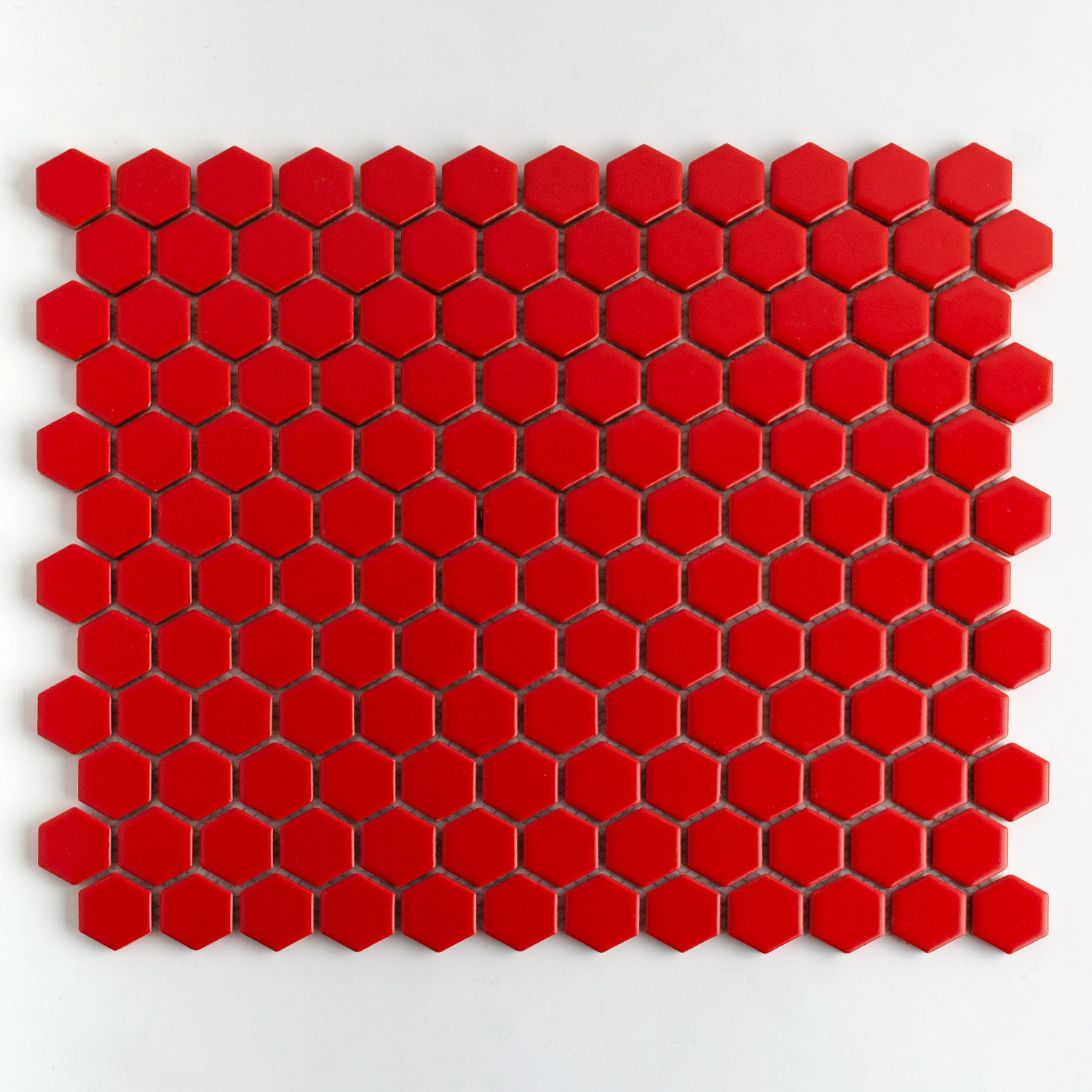 Keramikmosaik Rot Hexagonmosaik Maria Matte