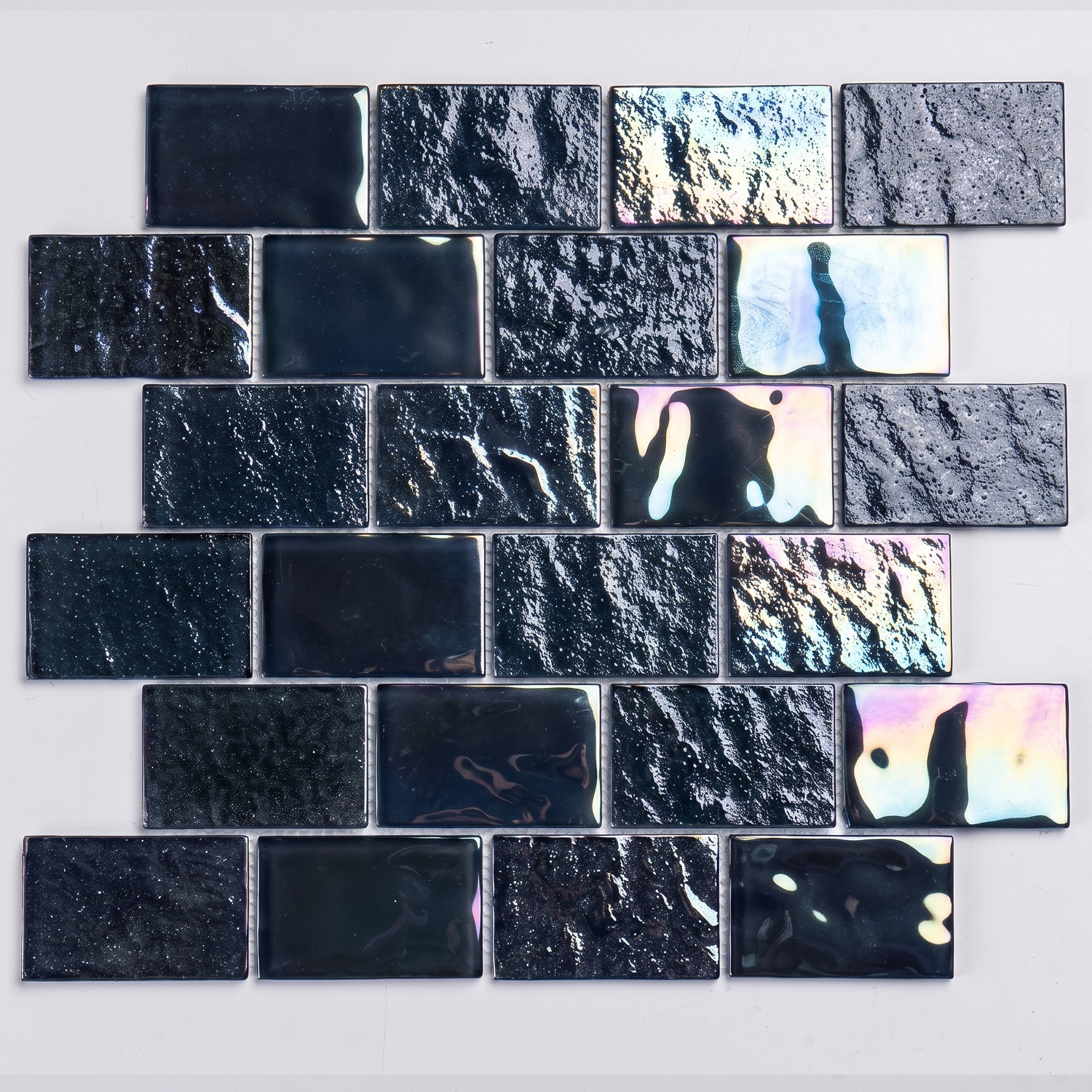 Glasmosaik 48×48 mm Dunkelblau Schimmer