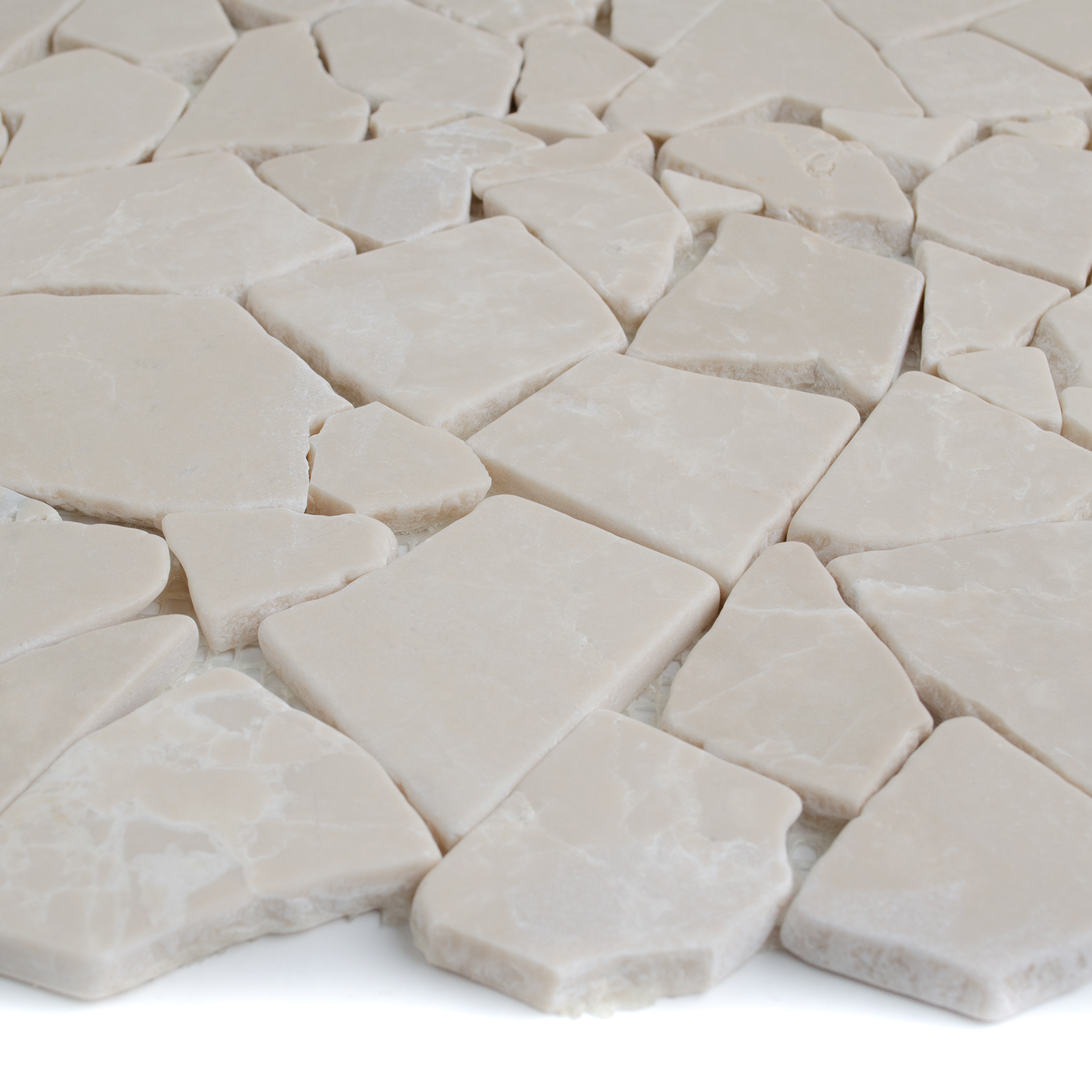 Natursteinmosaik Marmorbruch Crema Beige Nelenia-BEN10283