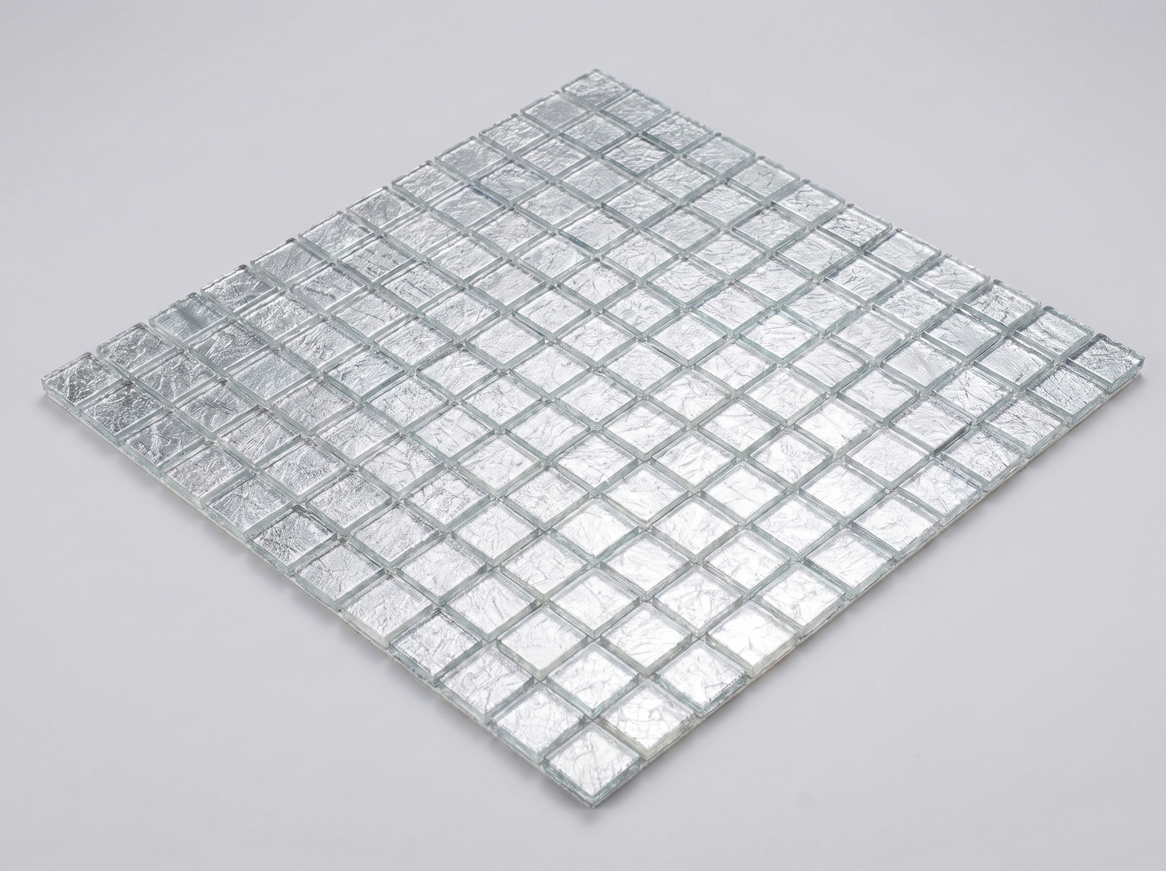 Glasmosaik Galaxina Silber Metalleffeckt 1 Matte