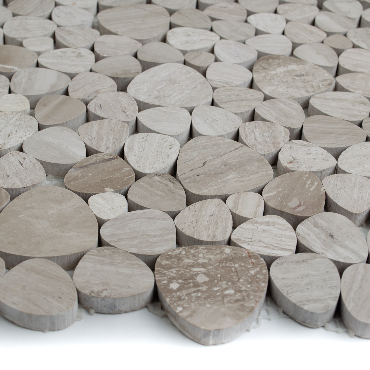 Natursteinmosaik Kalkstein Mosaik Rund Beige Norina-BEN10280