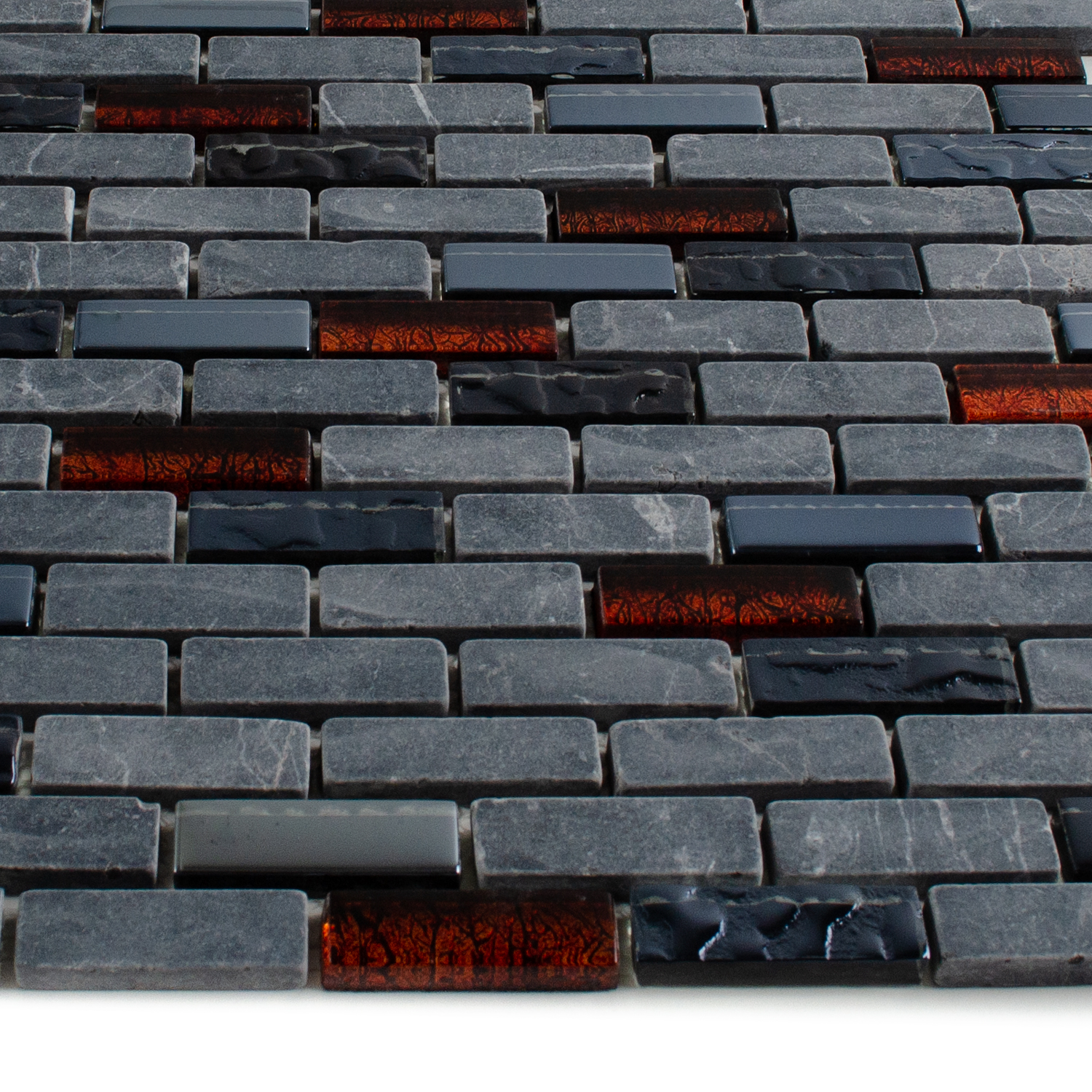 Glas Naturstein Mosaik Noelani Marmor Metall-BEN10404