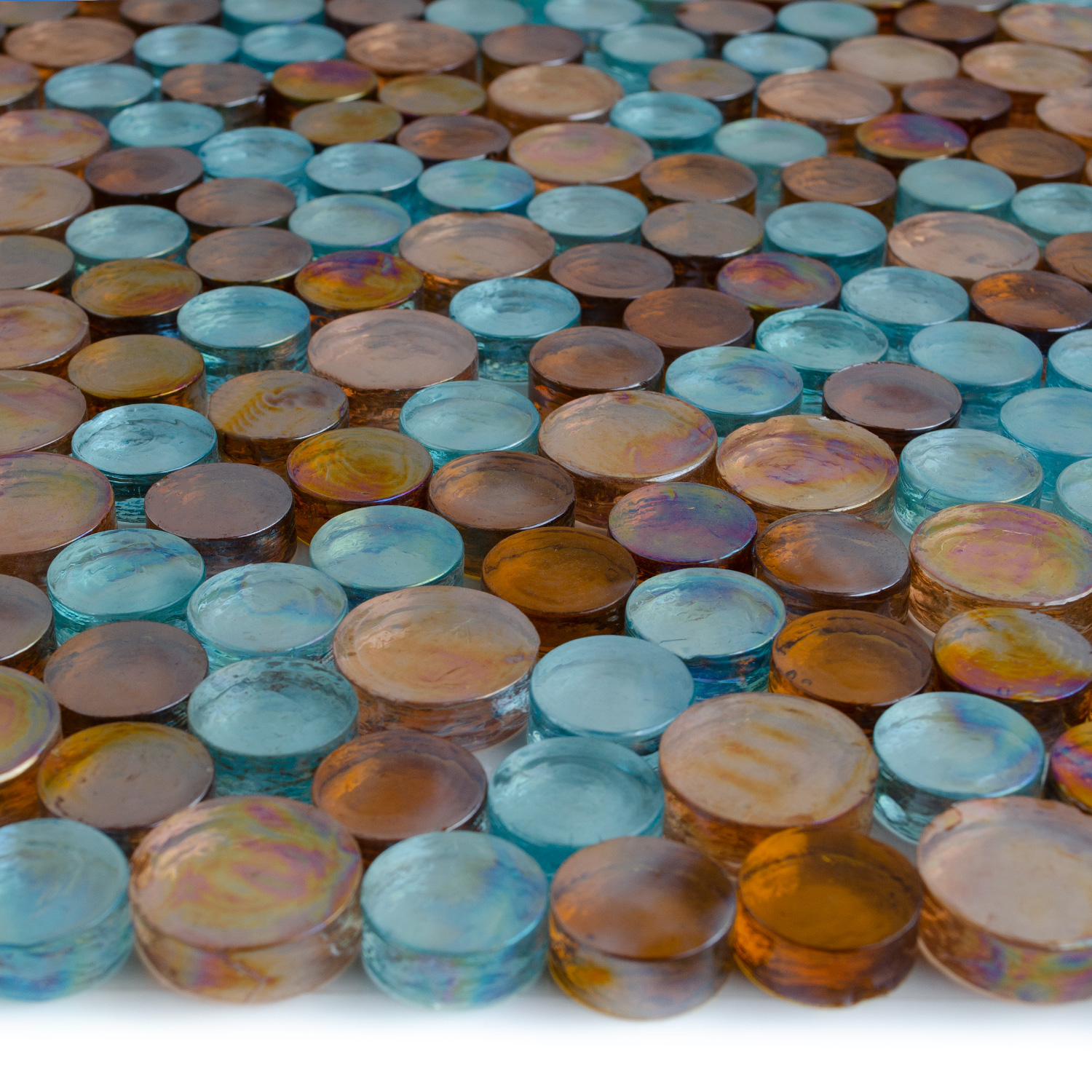 Schwimmbad Mosaik Glasmosaik Orange Beata