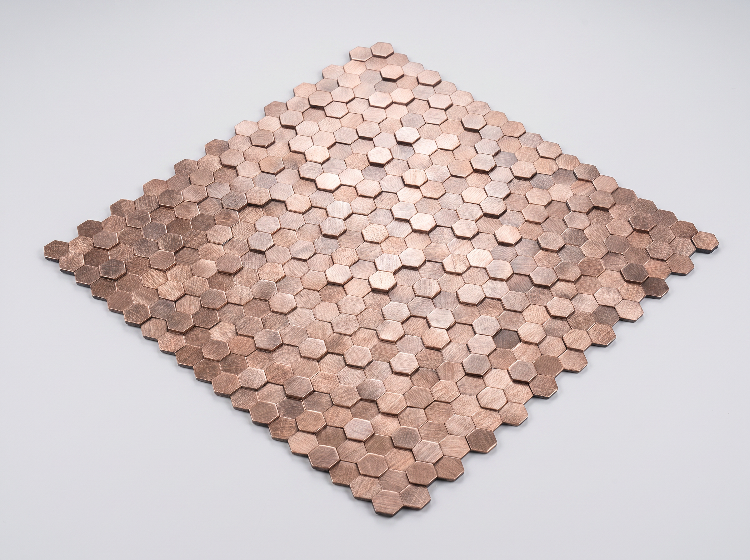 Mosaikfliesen Edelstahl Toulouse 15x15x4mm Rosegold 3D Gebürstet