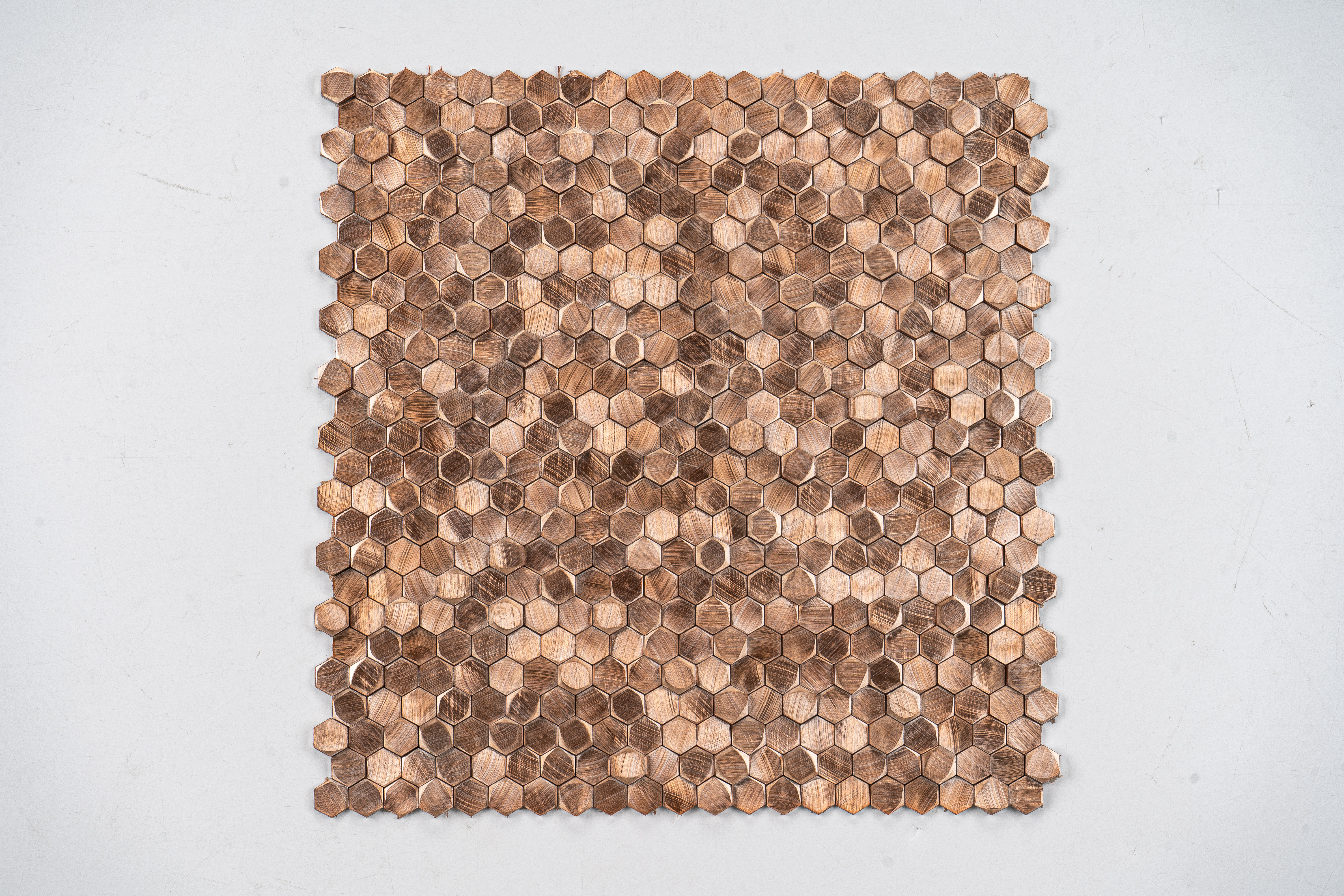 Mosaikfliesen Edelstahl Toulouse 15x15x4mm Rosegold 3D Gebürstet