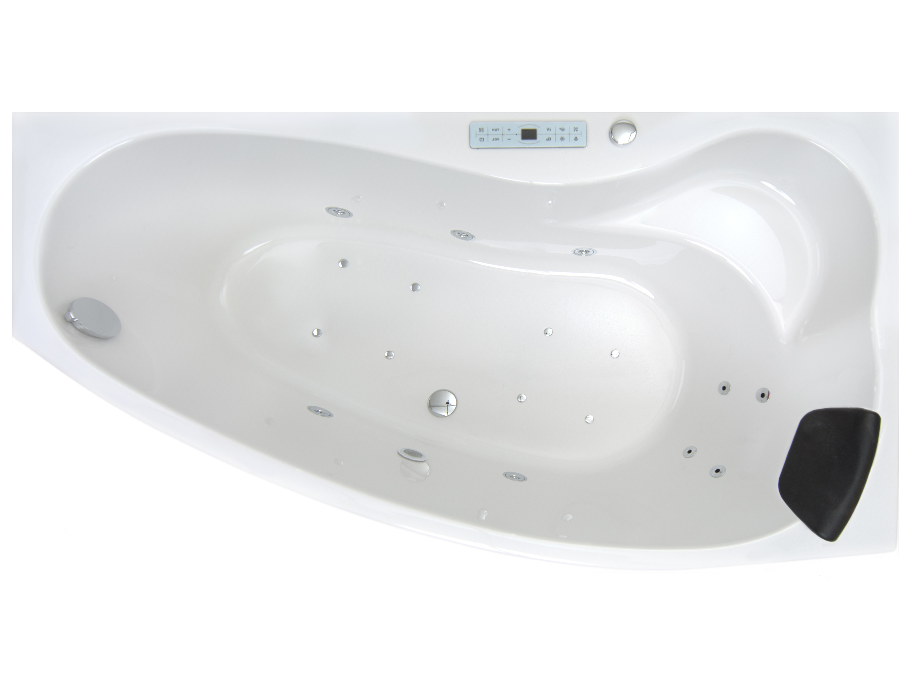 Badewannen Whirlpool mit 17 Massagedüsen Spa Bali Semarapura Rechts in weiss MADE IN GERMANY-BEN10155