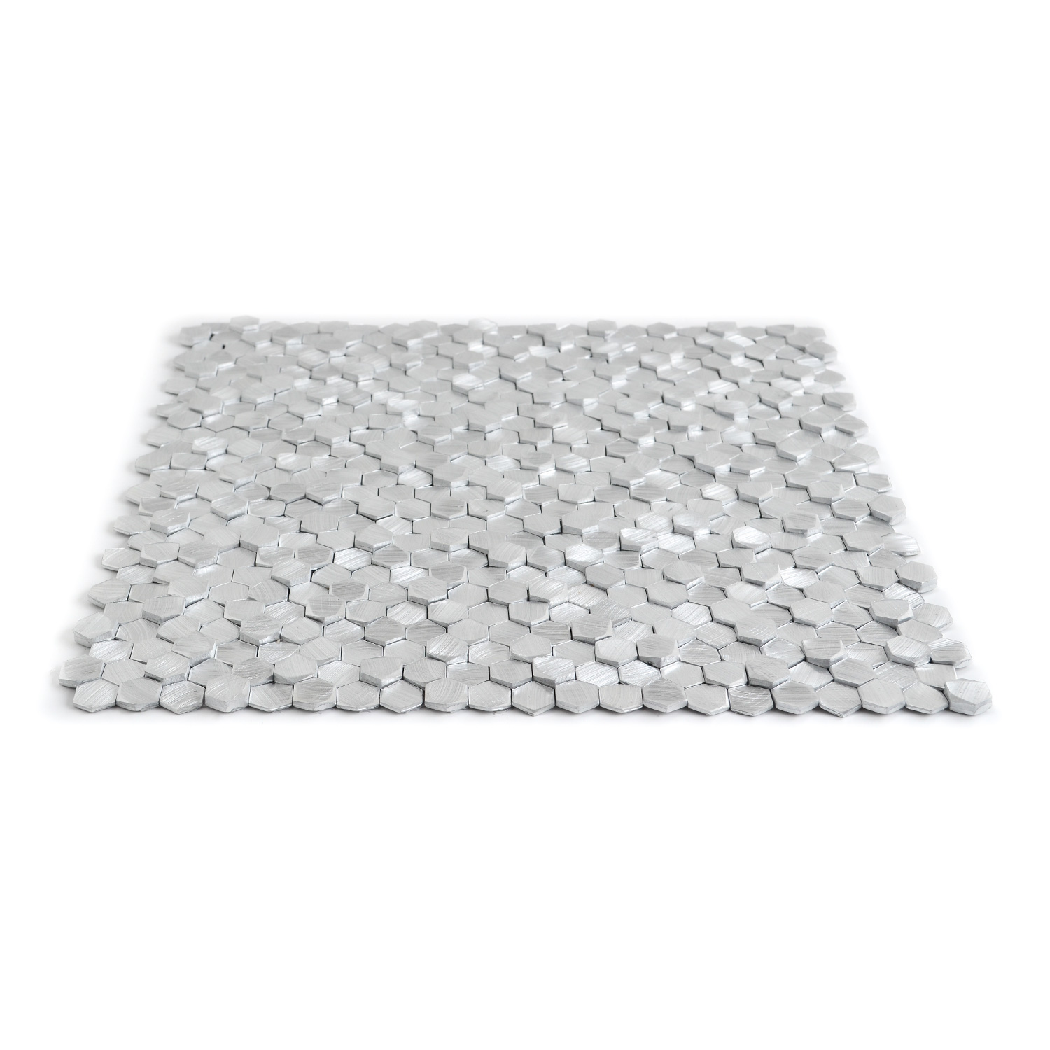 Mosaikfliesen Edelstahl Medlen Silber Gebürstet in 3D Paket-BEN10213.4