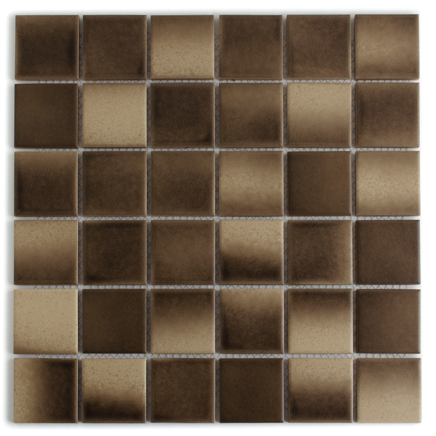 Keramikmosaik Terrakotta Braun Mix Kathi Mosaikfliese 1 Paket