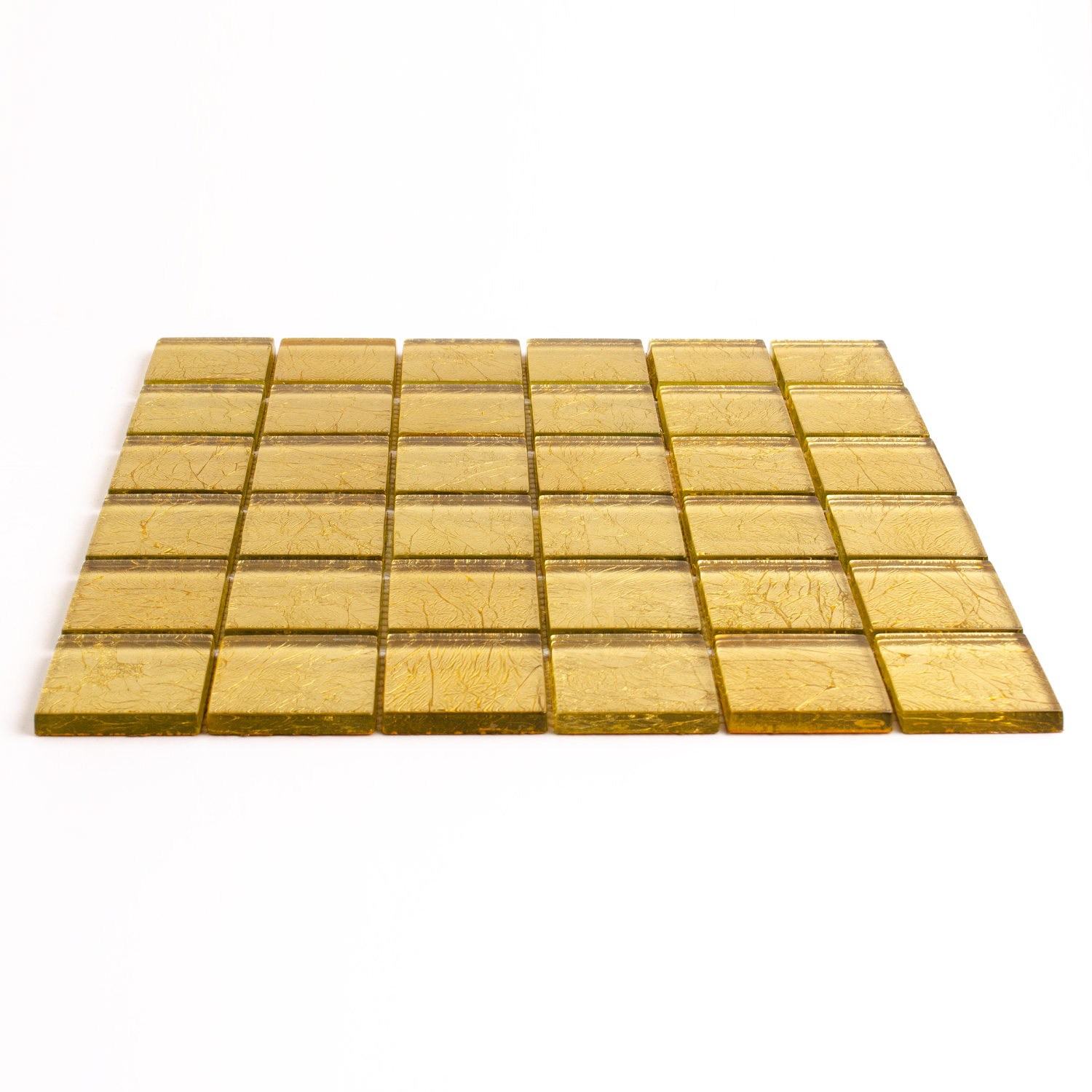 Glasmosaik Gold Metaloptik Aaliyah 48x48mm  Paket