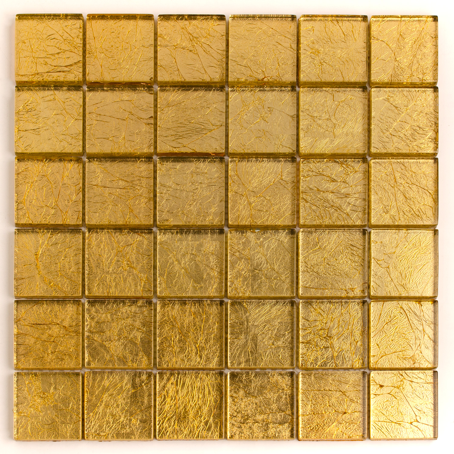 Glasmosaik Gold Metaloptik Aaliyah 48x48mm  Paket