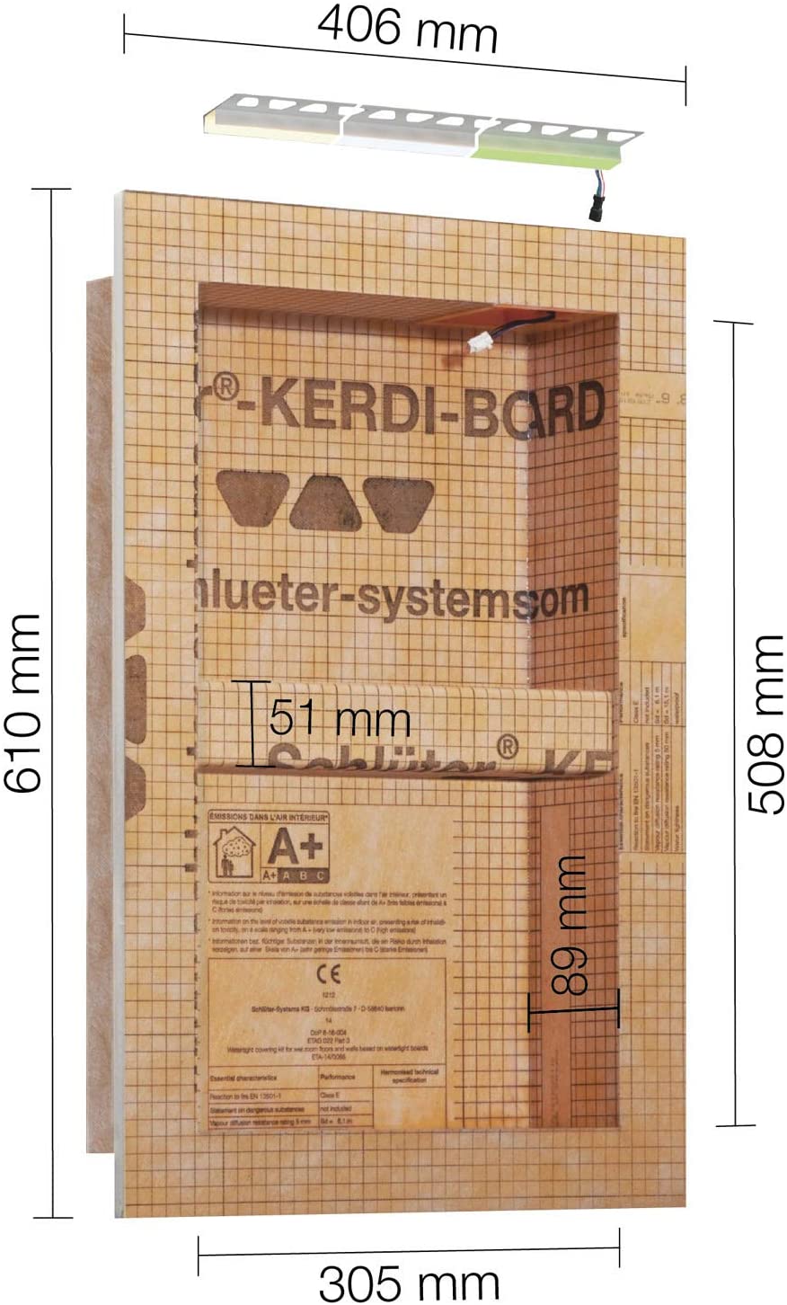 Schlüter-KERDI-BOARD A mit LIPROTEC-Technik LED-BEN10113.6