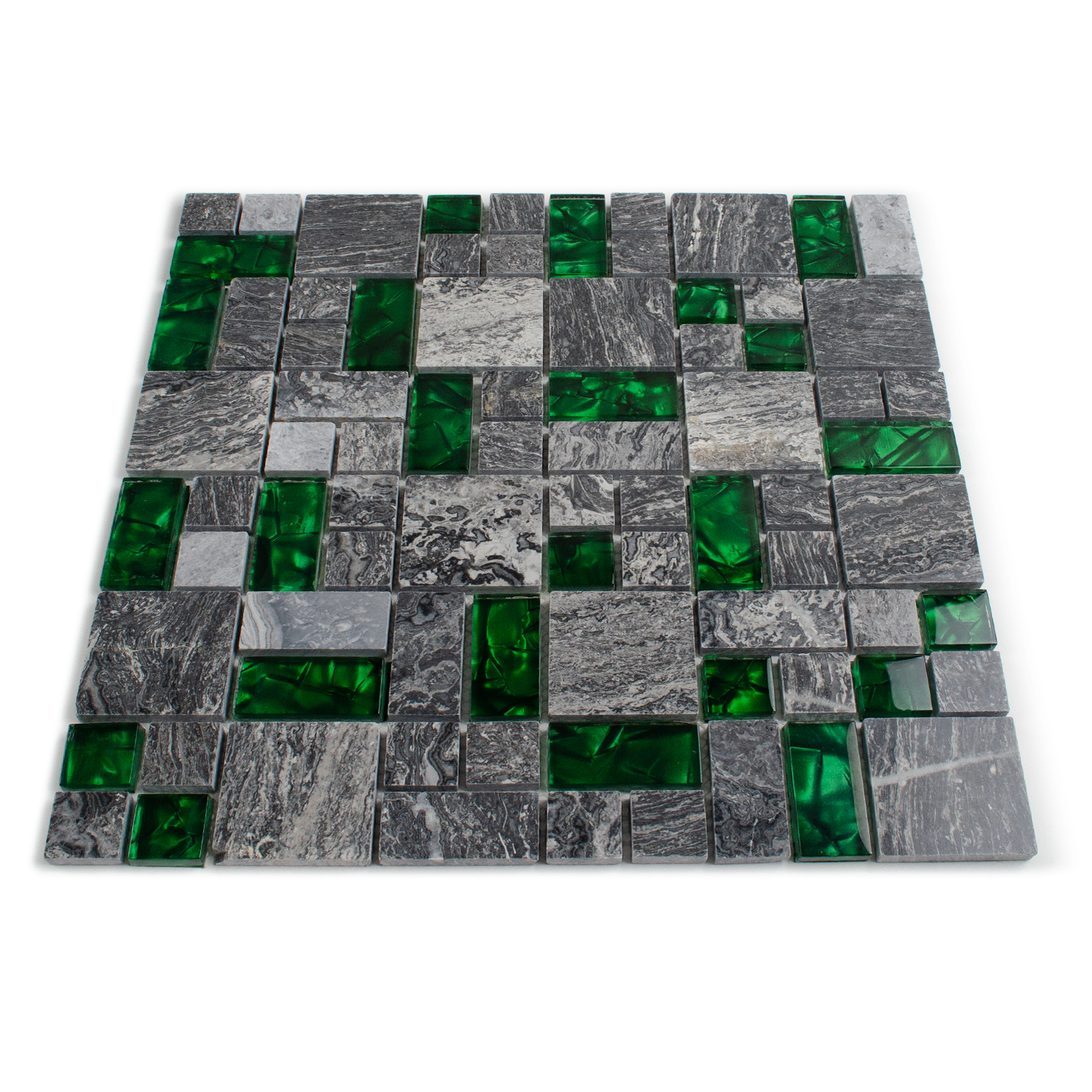 Glasmosaik Grün Natursteinmosaik Abigal-BEN10208