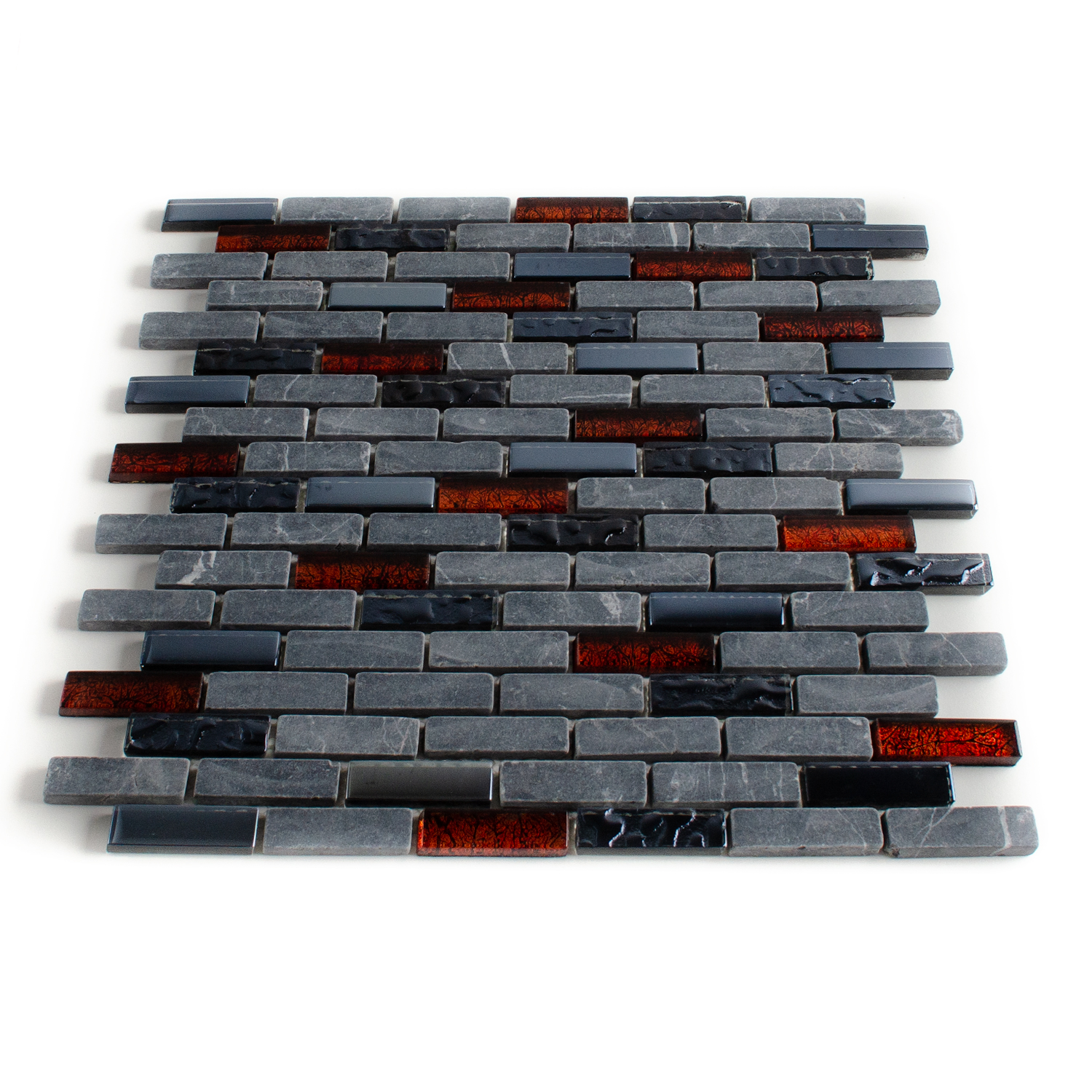 Glas Naturstein Mosaik Noelani Marmor Metall-BEN10404