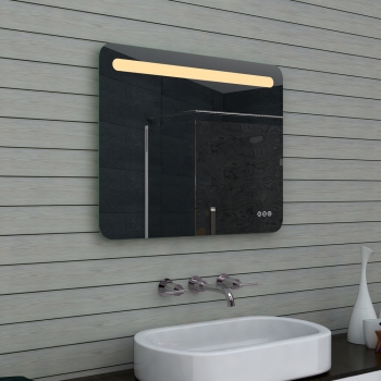 LED Beleuchtung Kalt- / Warmlicht Badezimmerspiegel dimmbar 80x65cm