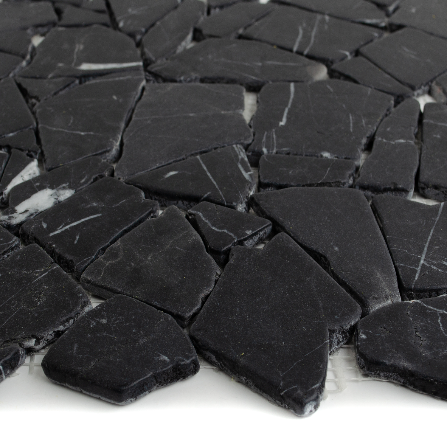 Natursteinmosaik Marmorbruch Nero Schwarz Nayla-BEN10263 Natursteinmosaik Marmorbruch Nero Schwarz Nayla-BEN10263