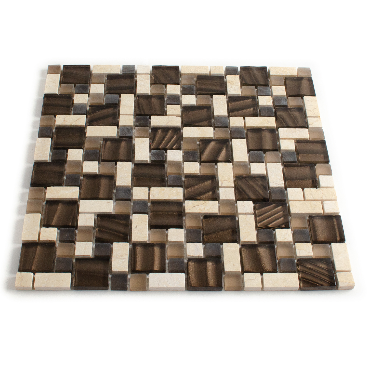 Glas Naturstein Mosaik Noortje Kupfer-BEN10400