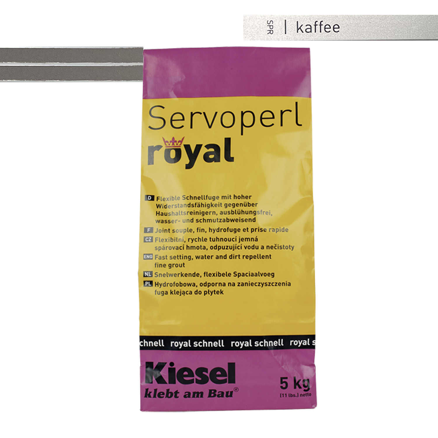 Fliesenfugen Fuge Fugenmasse für Bodenfliesen Wandfliesen und Mosaikfliesen Servoperl royal 5KG-BEN10012.16