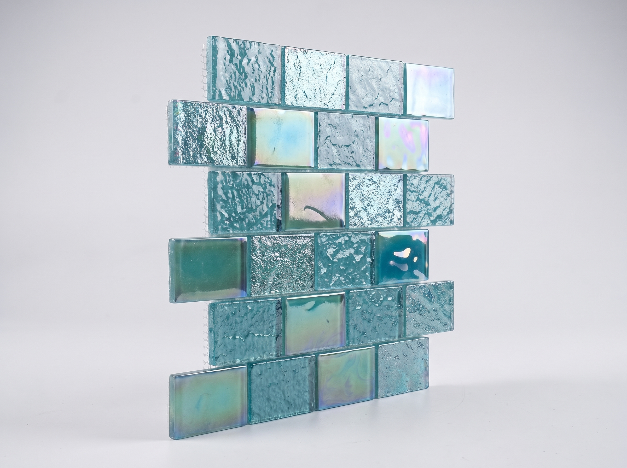 Glasmosaik48×48mm Türkis Schimmer