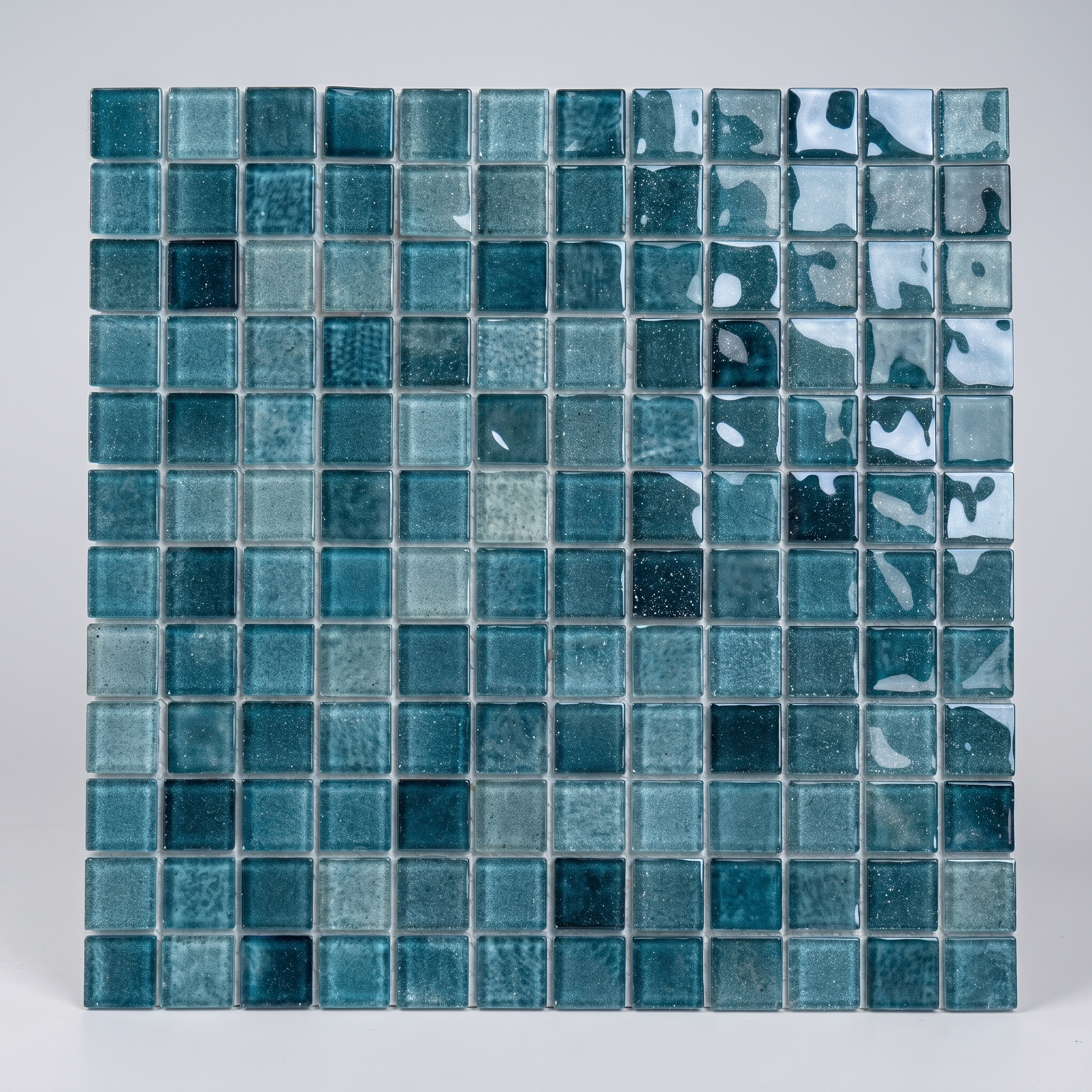 Glasmosaik Mosaikfliese Nizza 48×48 mm & 23×23×4 mm 