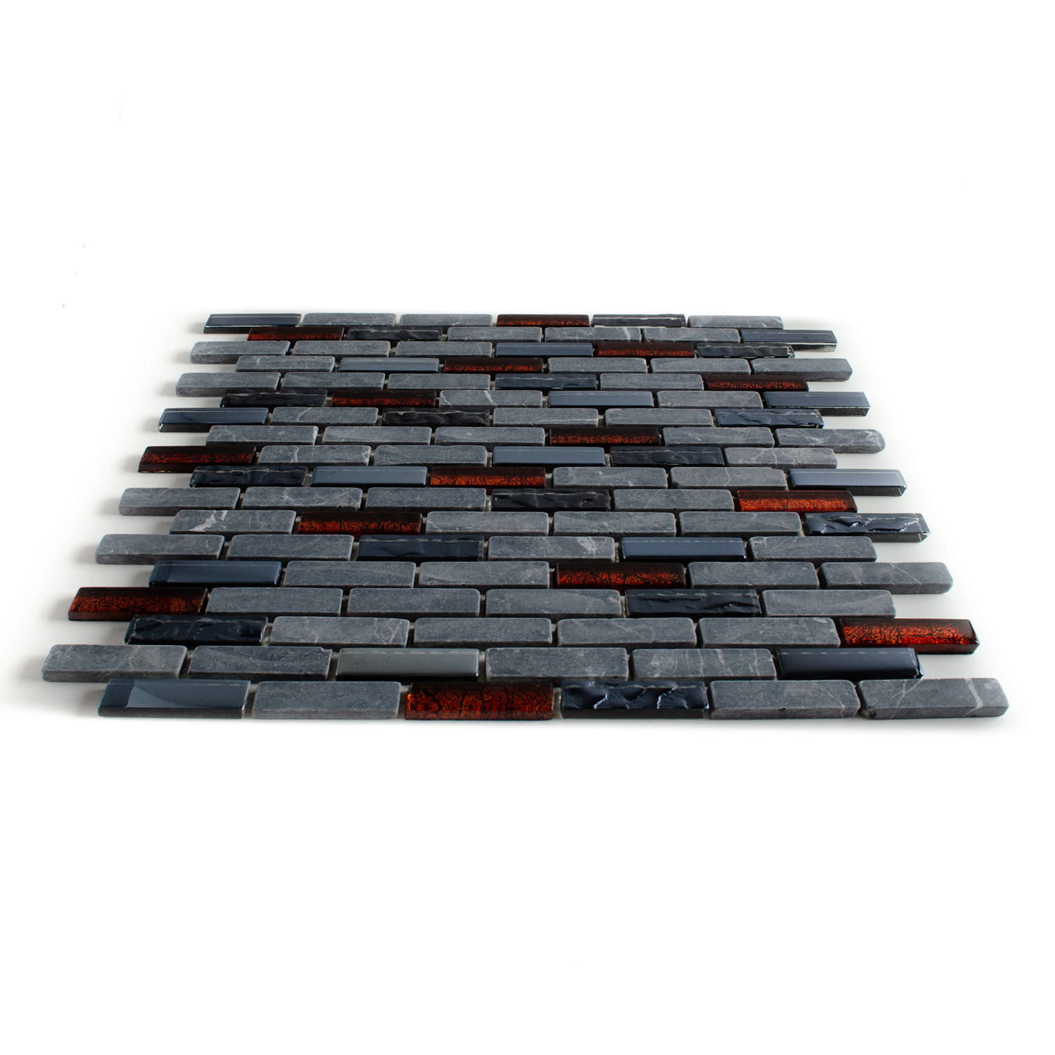Glas Naturstein Mosaik Noelani Marmor Metall-BEN10404