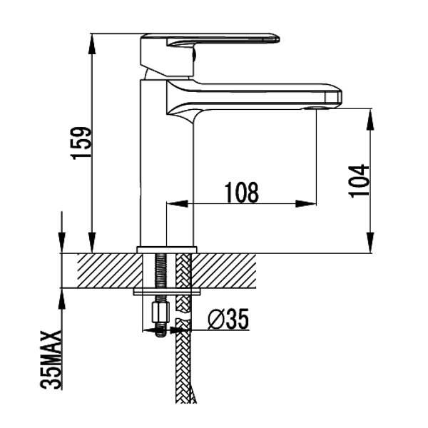 Waschtischarmatur Waschtisch Einhebelmischer in Chrom HamburgArt 101-BEN10289 Waschtischarmatur Waschtisch Einhebelmischer in Chrom HamburgArt 101-BEN10289