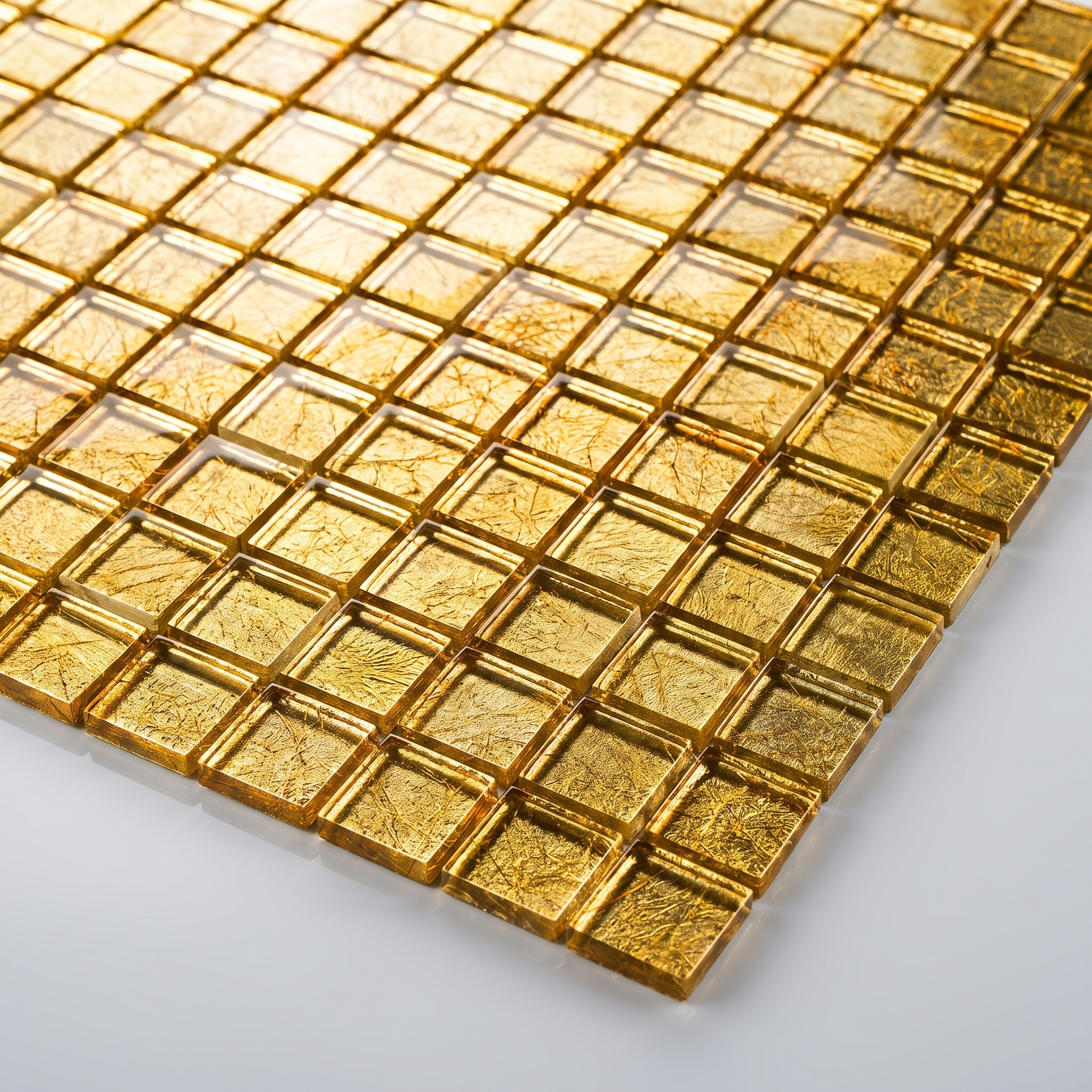 Glasmosaik Lille Gold Metalloptik 23×23x6 mm