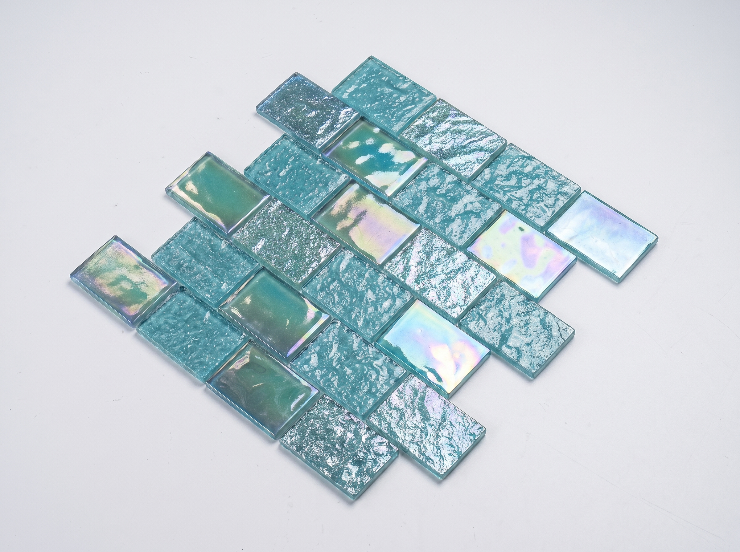 Glasmosaik48×48mm Türkis Schimmer
