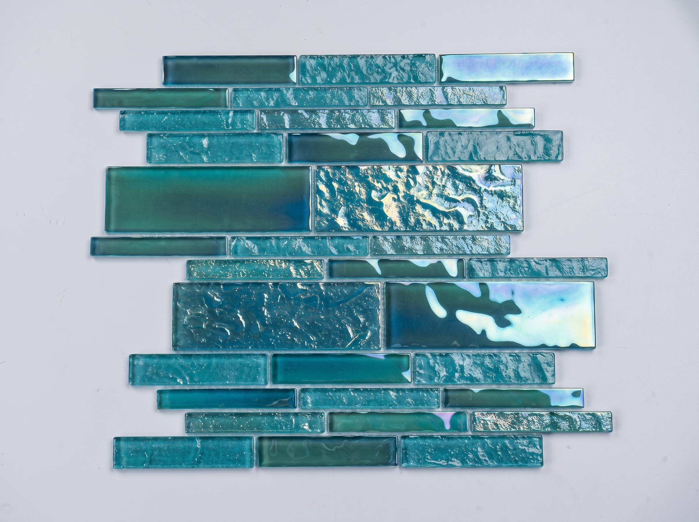 Glasmosaik 23×23 mm Türkis Schimmer