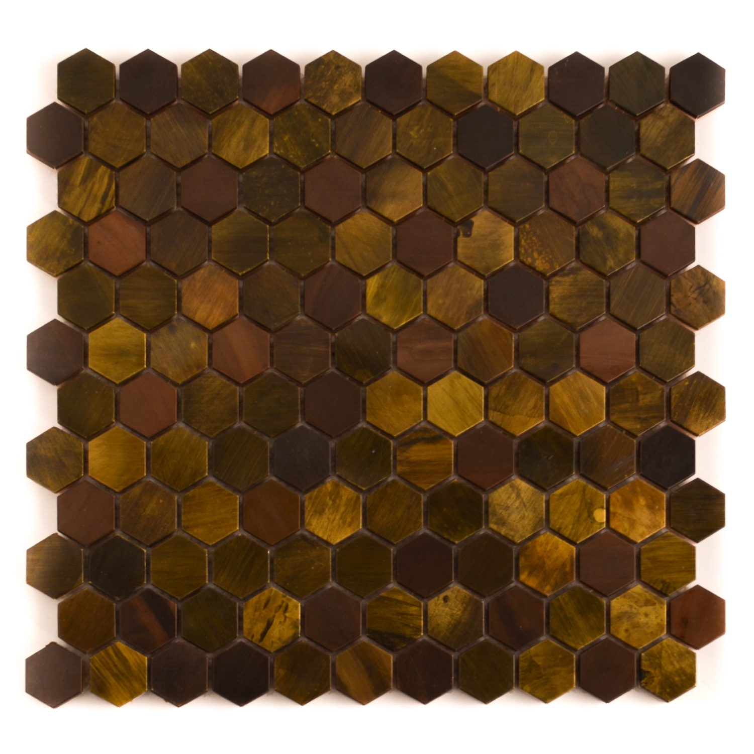 Hexagonmosaik Mosaikfliesen Kupfer Mali -BEN10216