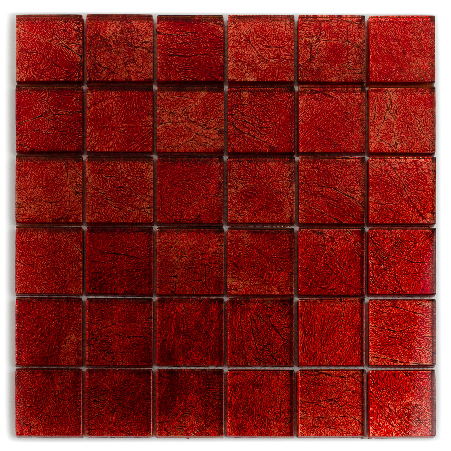 Glasmosaik Rot Metalloptik Aaliyah 48x48mm 1 Matte-BEN10218.8 Glasmosaik Rot Metalloptik Aaliyah 48x48mm 1 Matte-BEN10218.8