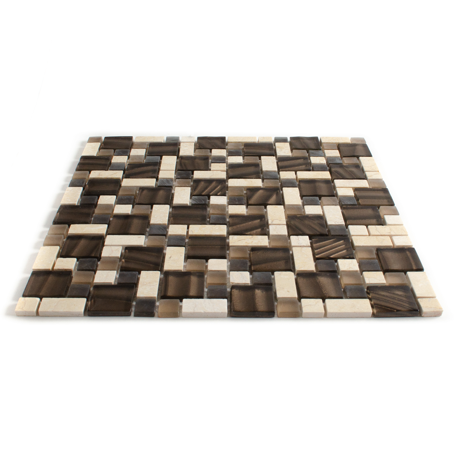 Glas Naturstein Mosaik Noortje Kupfer-BEN10400