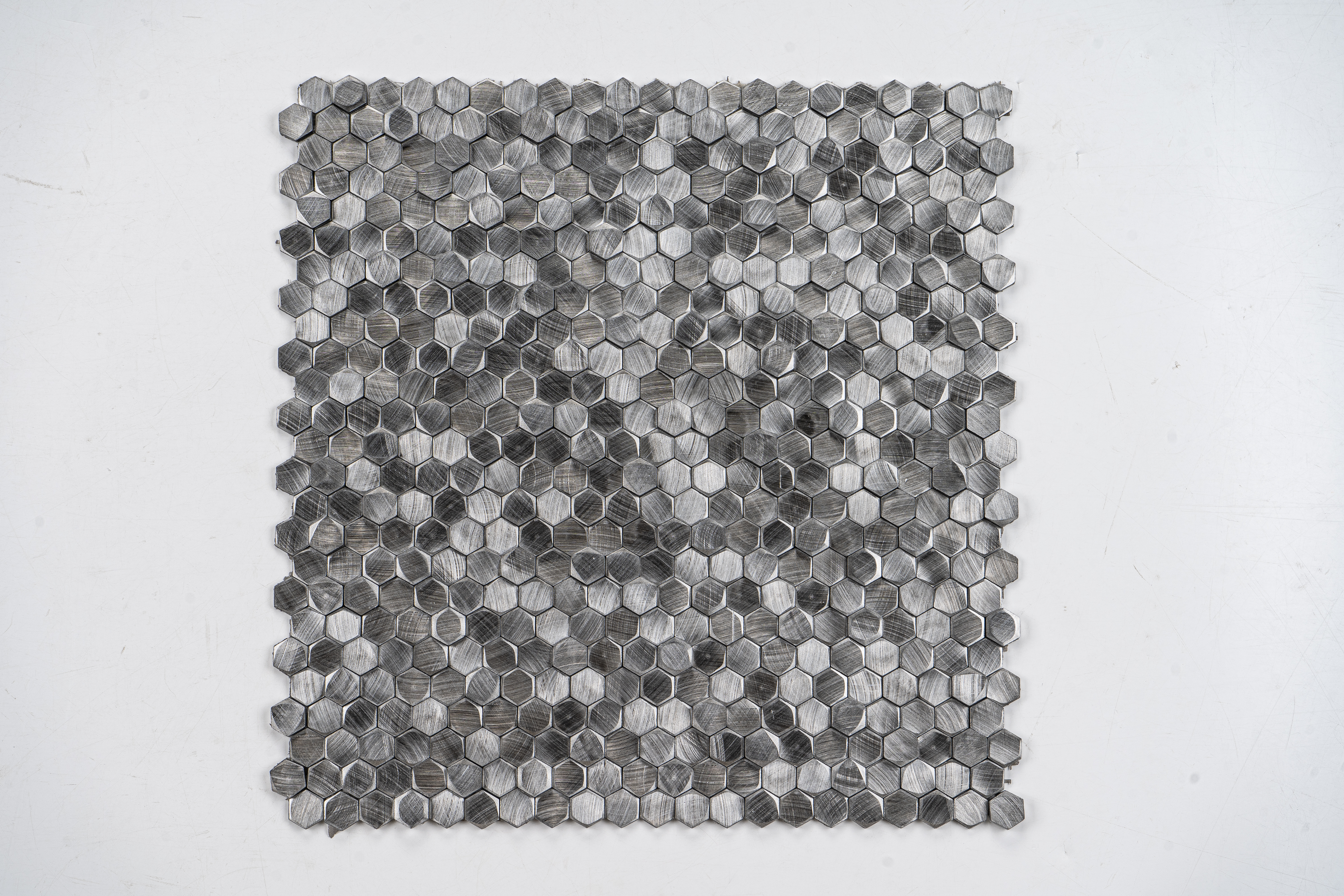 Mosaikfliesen Edelstahl Toulouse 15x15x4mm Silber 3D Gebürstet
