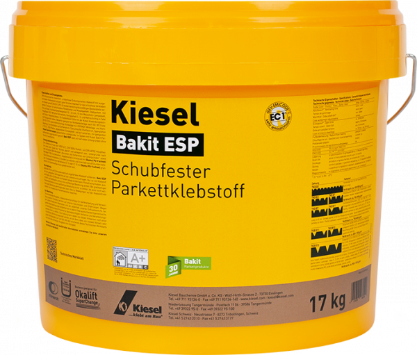 Parkettkleber Schubfester Parkettklebstoff Gebrauchsfertig Lösemittel- und Siliconfreier Bakit ESP