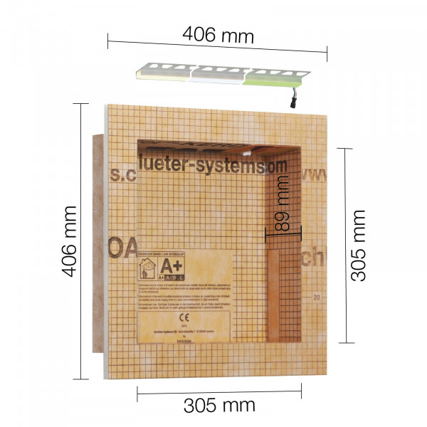 Schlüter-KERDI-BOARD A mit LIPROTEC-Technik LED A