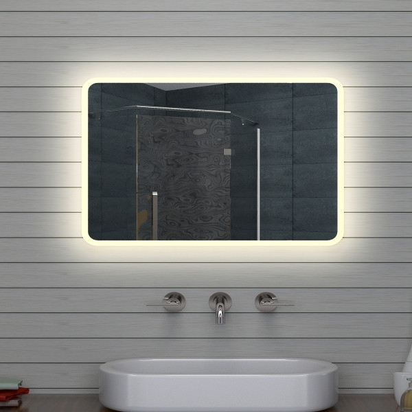 Design LED Badezimmerspiegel Badspiegel Wandspiegel Lichtspiegel 70x50cm M1575