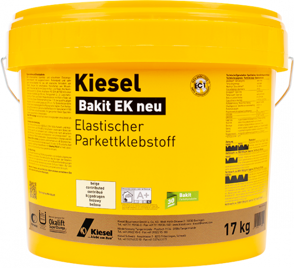 Parkettkleber Elastischer Parkettklebstoff Gebrauchsfertig Lösemittel- und Siliconfreier Bakit EK
