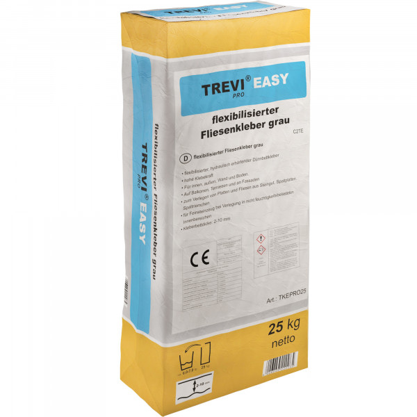 Fliesenkleber für Innenbereich und Außenbereich, an Wand und Boden Trevi Pro Easy 25Kg